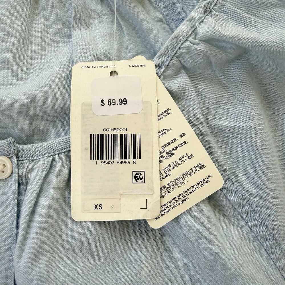 Levi's Women's Jolene Long Sleeve Maxi Dress - Honestly Happy XS *faded - Picture 13 of 13